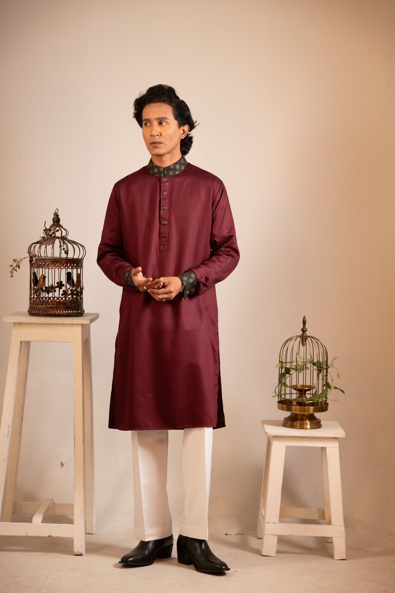 Mesmerise-26.JPG Royal Maroon Panjabi - Image 1
