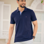 Premium Mens Polo T Shirt(Navy Blue)