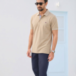 Premium Mens Polo T Shirt(Light Beige)