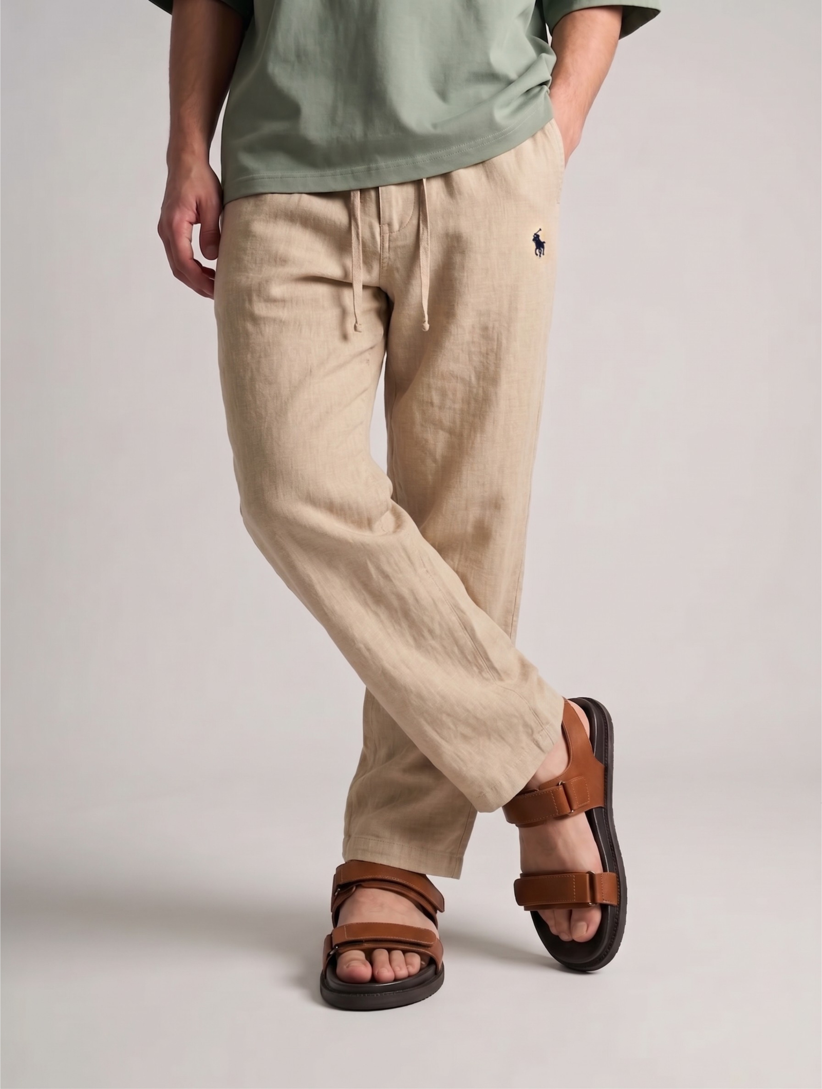 11 Premium Linen Trouser (Beige) - Image 1